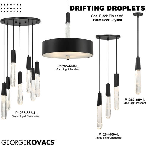 Drifting Droplets LED Coal Pendant Ceiling Light